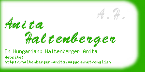 anita haltenberger business card